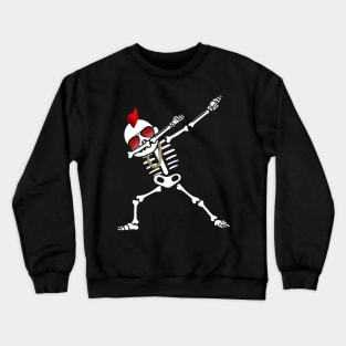 Dabbing Skeleton Dancing skull Hip hop funny Halloween Crewneck Sweatshirt